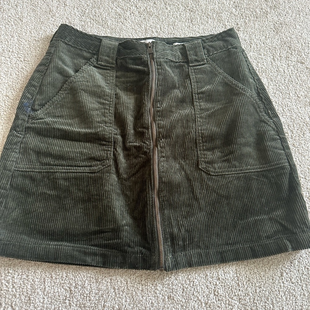 Hollister Green Corduroy Shirt